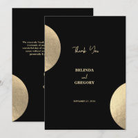 Modern Contemporary Black & Gold Abstract Wedding