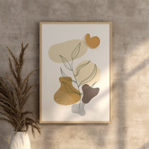 Modern contemporary boho chic abstract art Wall 