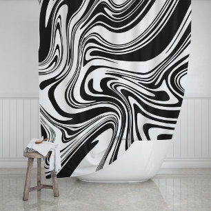 Modern Contemporary Bold Large Scale Abstract Shower Curtain