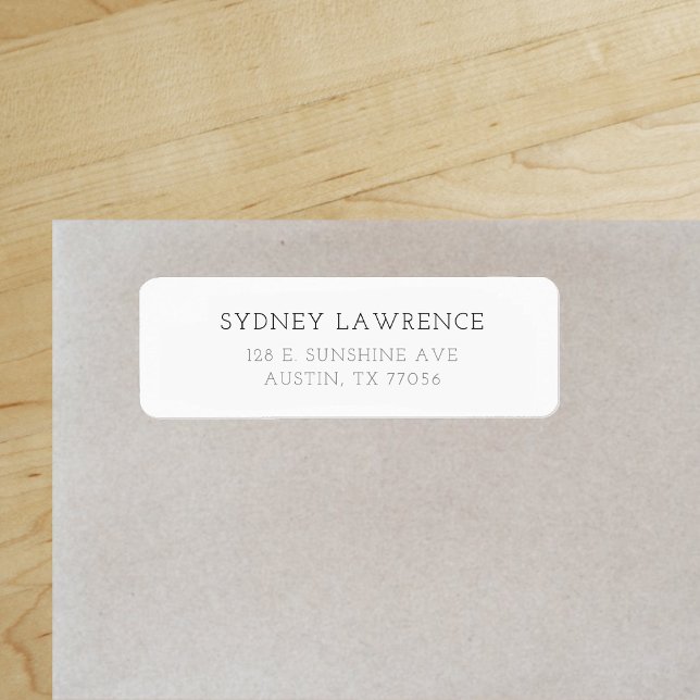 Modern | Contemporary Chic | Return Address Label ("Everyday is abundantly beautiful." 
Sincerely Best Wishes from Lucky Design World)