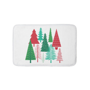 modern contemporary Christmas trees Bath Mat