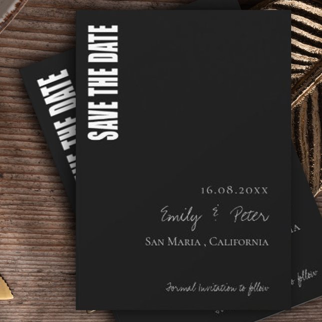 Modern Contemporary Elegant Minimalist Wedding Save The Date (Creator Uploaded)