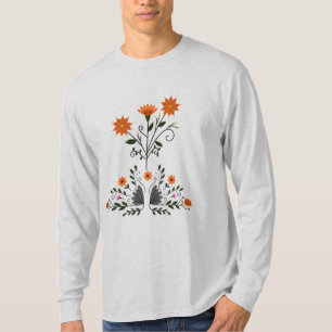 Modern Contemporary Floral Ash Men's T-Shirt