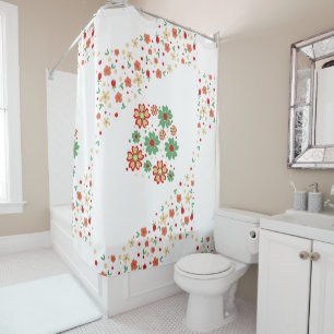 Modern Contemporary Floral Shower Curtain