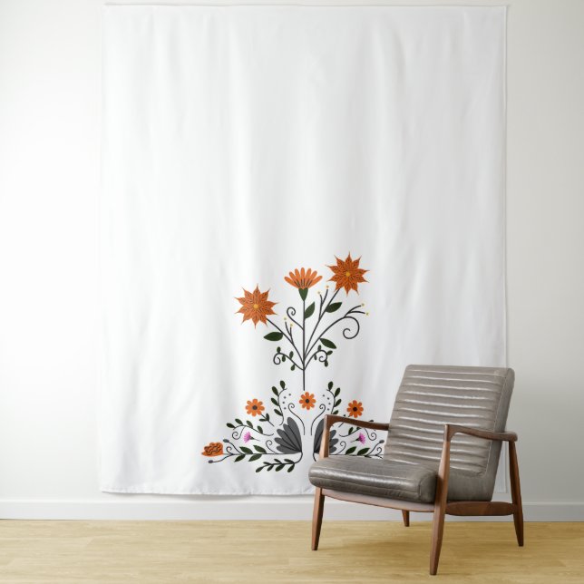  Modern Contemporary Floral  Tapestry (In Situ)