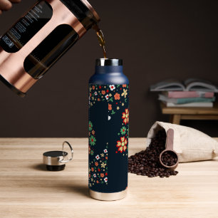 Modern Contemporary Floral Water Bottle