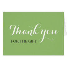 Modern Contemporary Green Thank You Card