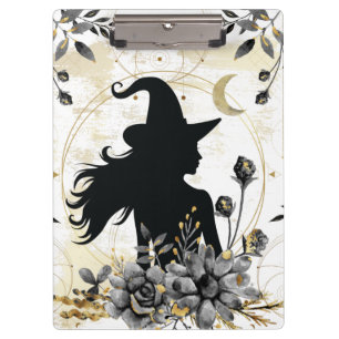 Modern contemporary Halloween witch 3 Clipboard