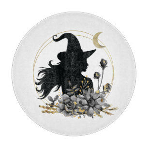 Modern contemporary Halloween witch Cutting Board