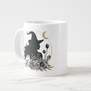 Modern contemporary Halloween witch Large Coffee Mug