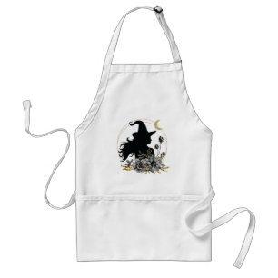 Modern contemporary Halloween witch Standard Apron