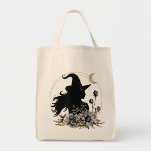 Modern contemporary Halloween witch Tote Bag