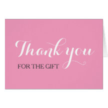 Modern Contemporary Pink Thank You Card
