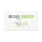 Modern Contemporary White Grey Green Business Card