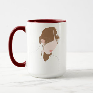 Modern Contour Portrait Mug