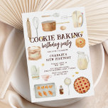 Modern Cookie Baking Birthday Party Invitation<br><div class="desc">Modern Cookie Baking Birthday Party Invitation</div>