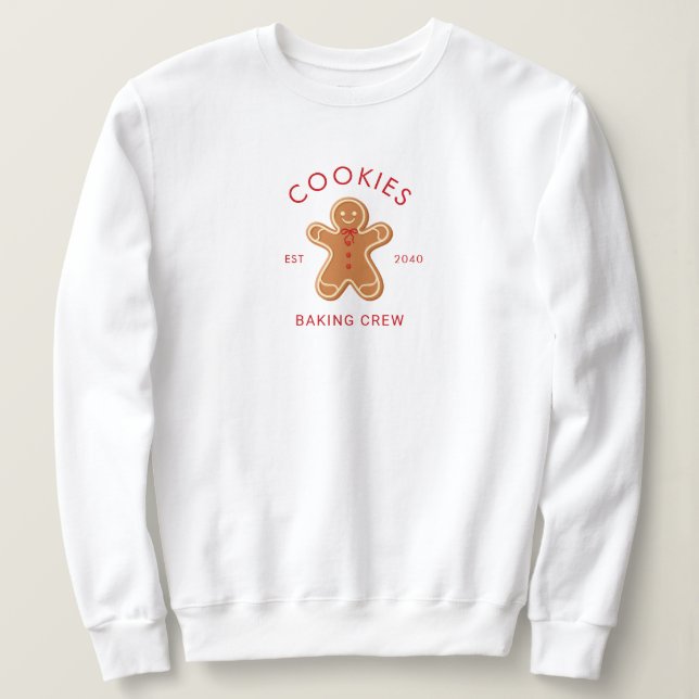 Modern Cookies Baking Crew Christmas Sweatshirt (Design Front)
