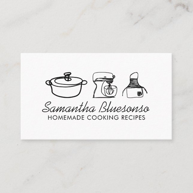 Modern Cooking bakery homemade food Business Card (Front)