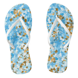 Modern Cool Abstract Circles Flip Flops