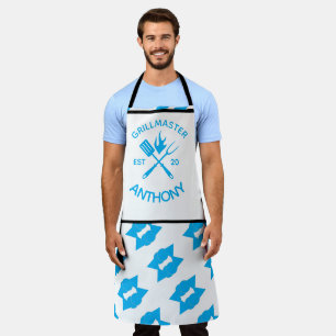 Modern Cool Adult Rustic GRILLMASTER Custom Apron