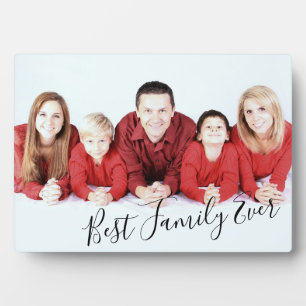 Modern Cool Best Family Ever Photo  Plaque