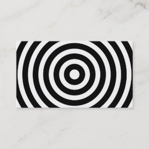 Modern Cool Black and White Circles Business Card