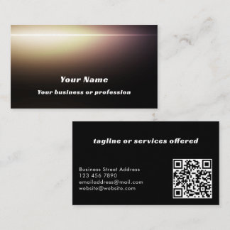 Modern Cool Black Custom QR Code Professional Business Card