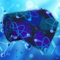 Modern Cool Blue Atomic Structure Science