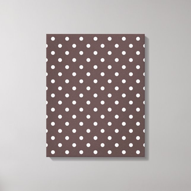 Modern, cool  coffee, espresso polka dots. canvas print (Front)