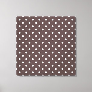 Modern, cool  coffee, espresso polka dots. canvas print