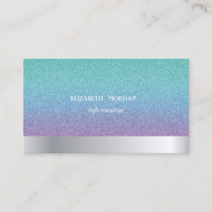Modern Cool Elegant Professional Glitter Ombre Business Card
