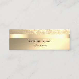 Modern Cool Elegant Professional Gold Mini Business Card