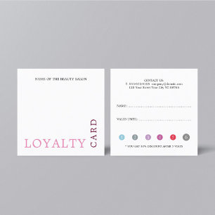 Modern Cool Fresh Colorful Beauty Salon Loyalty