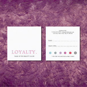 Modern Cool Fresh Colourful Beauty Salon  Loyalty Card