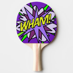 Modern Cool Fun WHAM Comic Book Ping Pong Paddle
