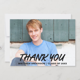 Modern Cool Graduation Thank You Card
