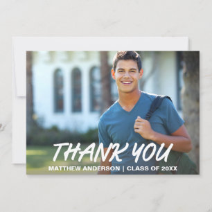 Modern Cool Graduation Thank You Card W