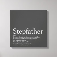 Modern Cool Grey Stepfather Stepdad Quote
