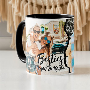 Modern Cool Grunge Besties Best Friends BFF Photo Mug