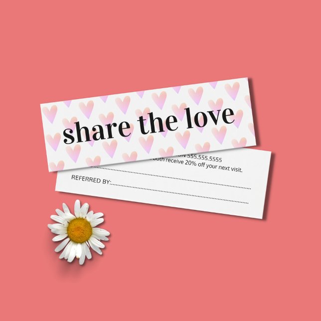 Modern Cool Light Pink Hearts Beauty Salon (Creator Uploaded)