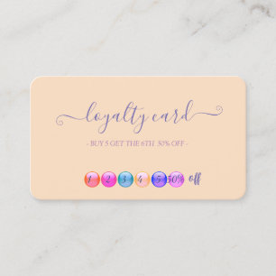 Modern Cool Makeup Loyalty Card