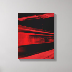 Modern, cool motion concept in red and black canvas print
