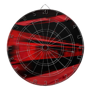 Modern, cool motion concept in red and black dartboard