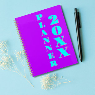Modern Cool Neon Purple Weekly and Monthly 2026 Planner