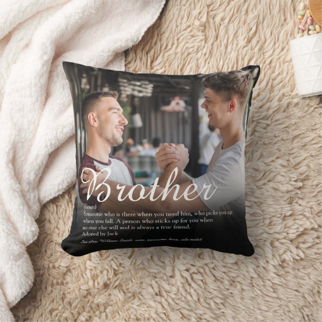 Modern Cool Photo Best Brother Ever Definition Cushion (Blanket)