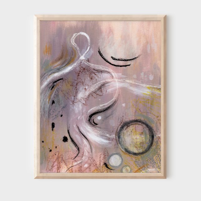 Modern cool purple violet abstract art Poster (Creator Uploaded)