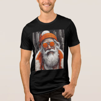 Modern Cool Santa Claus T-Shirt | Hoodie Tri-Blend Shirt