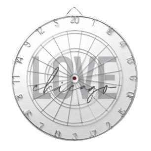 Modern,cool, simple, minimal, design Love Chicago Dartboard