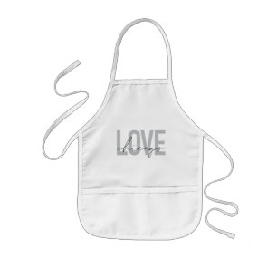 Modern,cool, simple, minimal, design Love Chicago Kids Apron