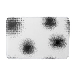 Modern, cool trendy abstract halftone dots pattern bath mat